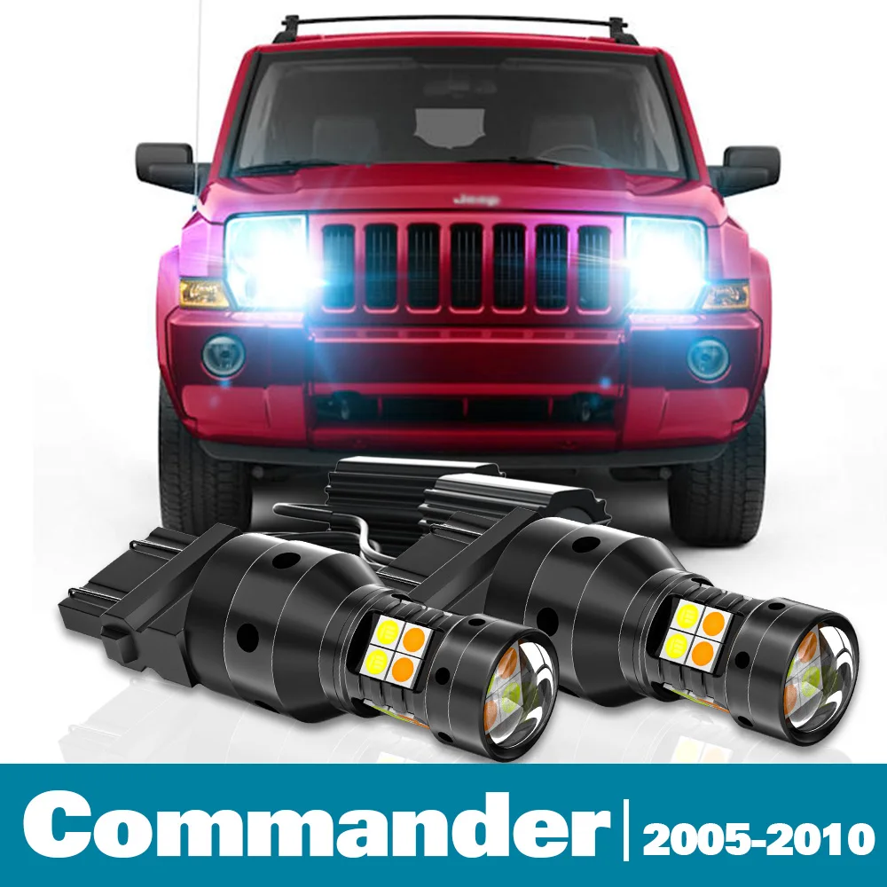 

2pcs LED Dual Mode Turn Signal+Parking Light For Jeep Commander XK XH Accessories 2005-2010 2006 2007 2008 2009