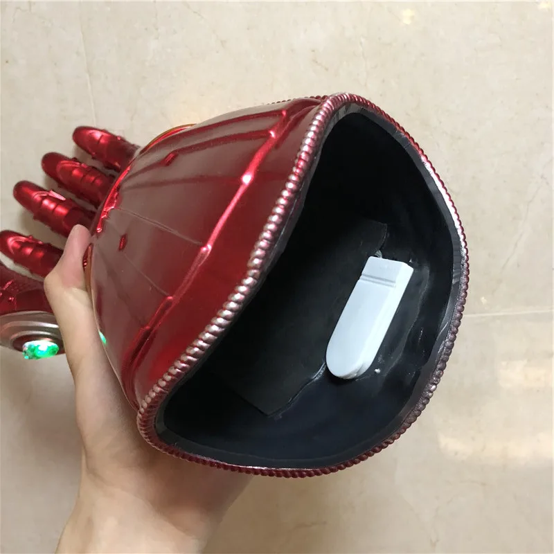 1:1 Superhero Gloves Weapen Red Stone Gauntlet Retro Ver. LED Light Carnival Halloween Cosplay Prop Kid Gifts Toys