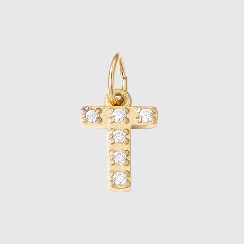 Stainless Steel Initial Letter Charms for DIY Jewelry Making