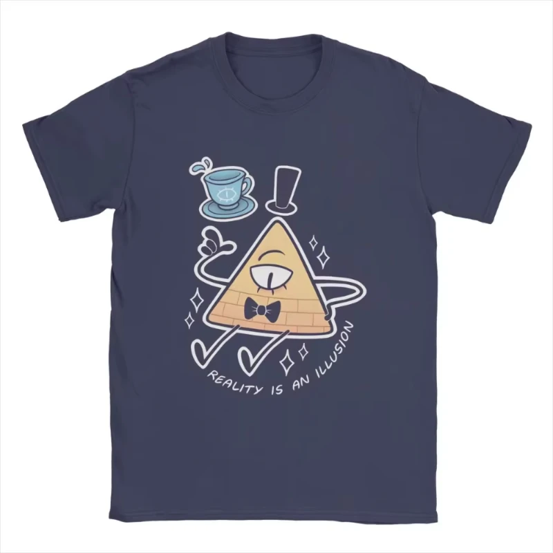 

Гравитации, забавные футболки Bill Cipher, футболки для мужчин и женщин с круглым вырезом и принтом, футболки с короткими рукавами, товары больших размеров