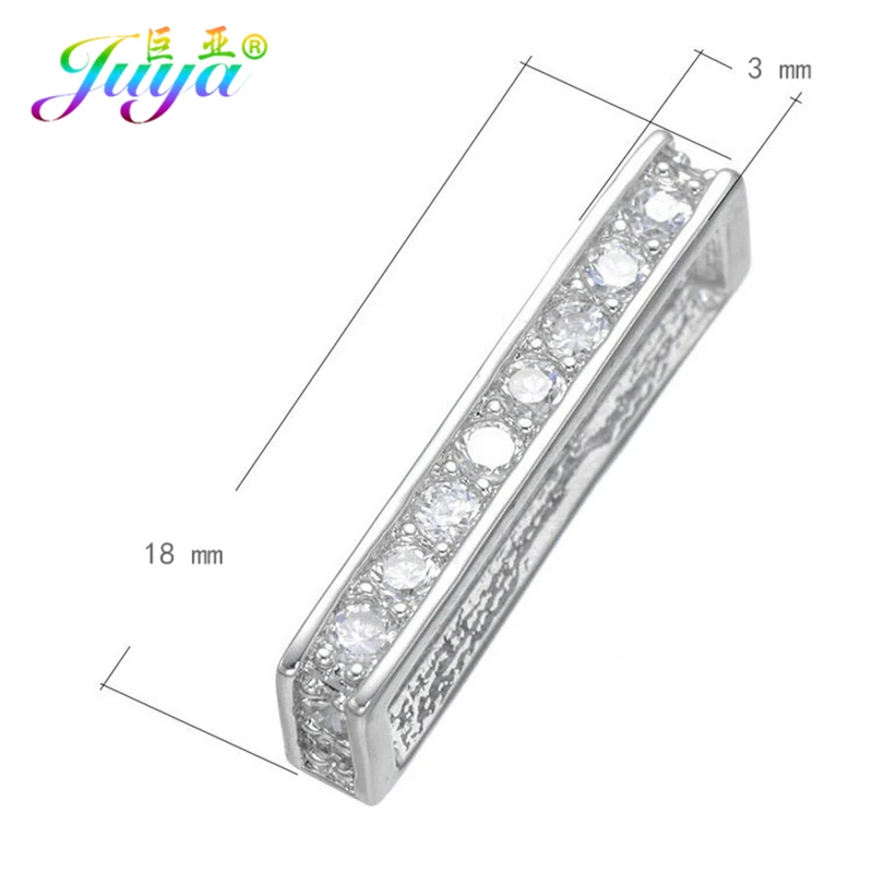 Juya 18K Gold Plated Copper Beadwork Jewelry Spacer Bars Accessories For DIY Natural Stone Pearl Bracelet Necklace Making