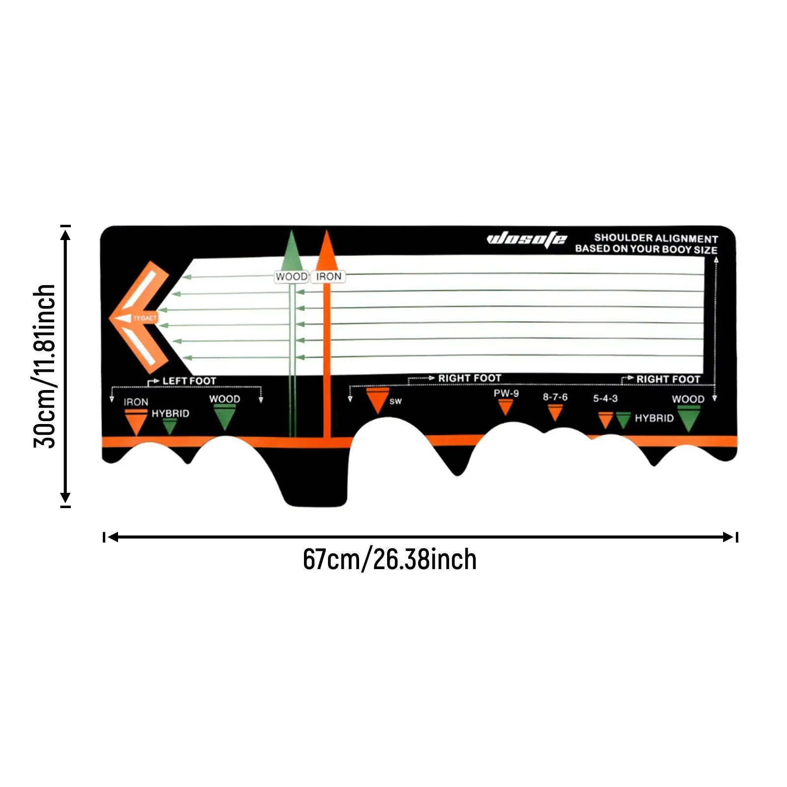 Golf Putting Mat Posture Auxiliary Alignment Swing Training Board for Indoor Outdoor Golf Practice