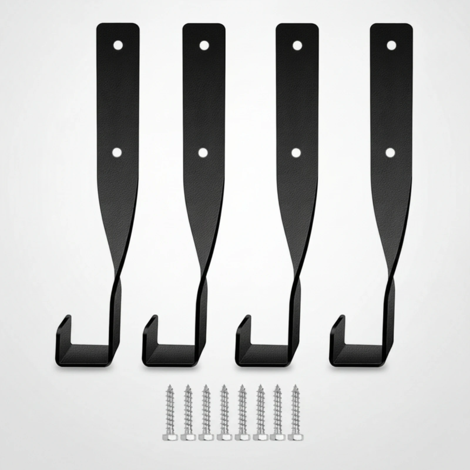 4 Pieces Chainsaw Wall Mount Hook Powder Coated Chainsaw Wall Hanger Steel Hook with Screws Moisture-Proof Long-Lasting
