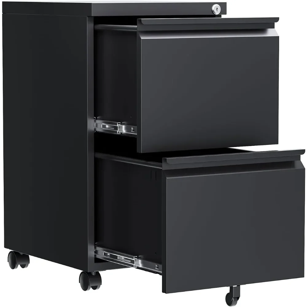 

Mobile File Cabinet with Lock, Rolling File Cabinet for Home Office, Under Desk Small File Cabinet