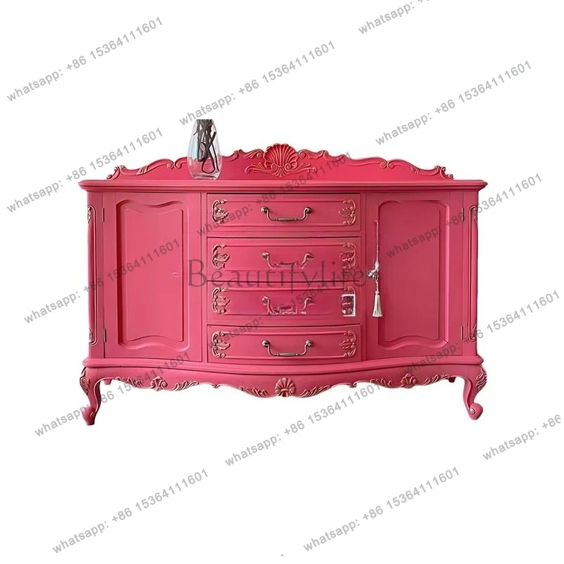 

French chest light luxury high-end dresser integrated living room entrance entrance storage side cabinet