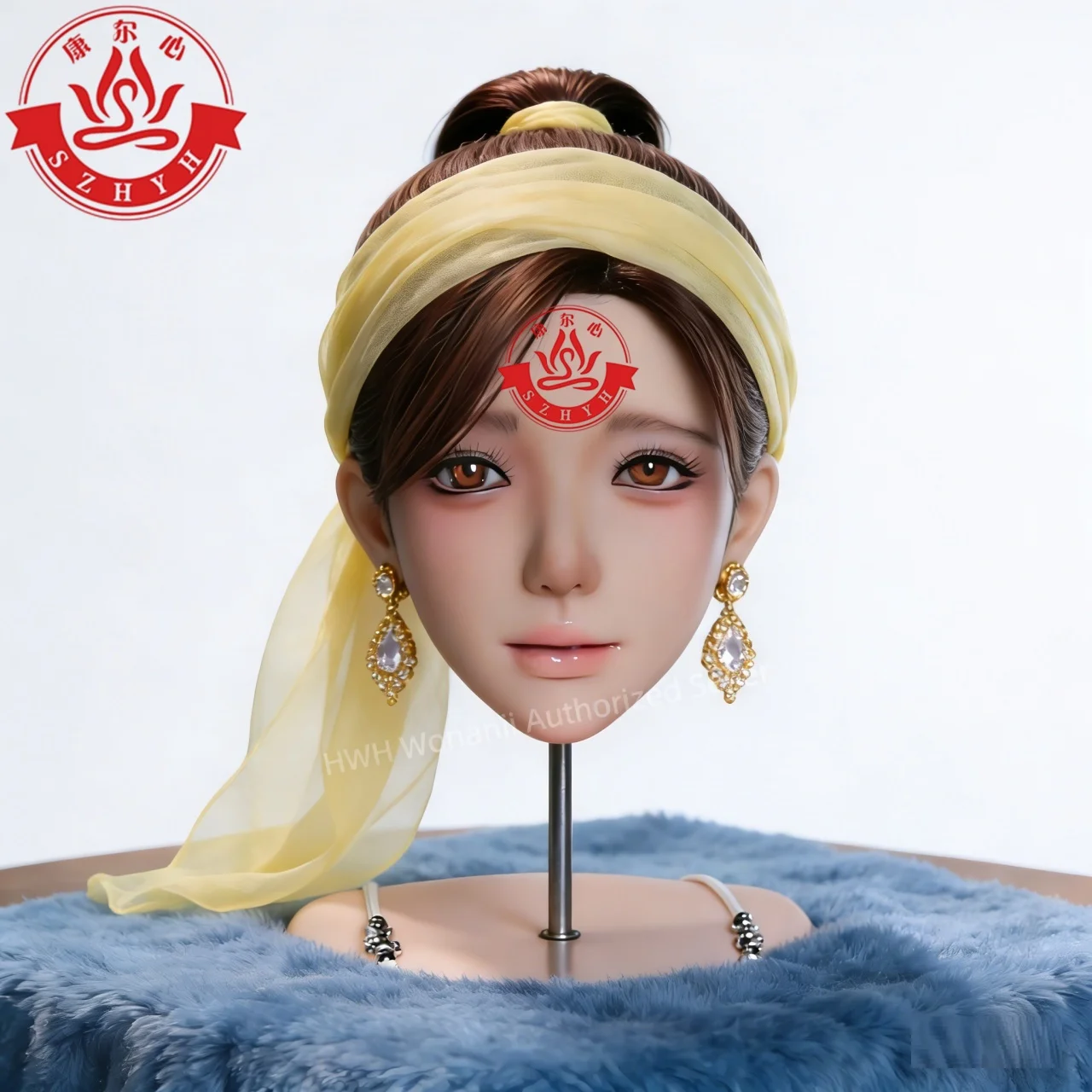 

Wonanii Food Grade Silicone Big Head HYH-SHB-TS-0124, M16 Interface Open Mouth Teeth Tongue, Makeup Practice, Hairstyle Design