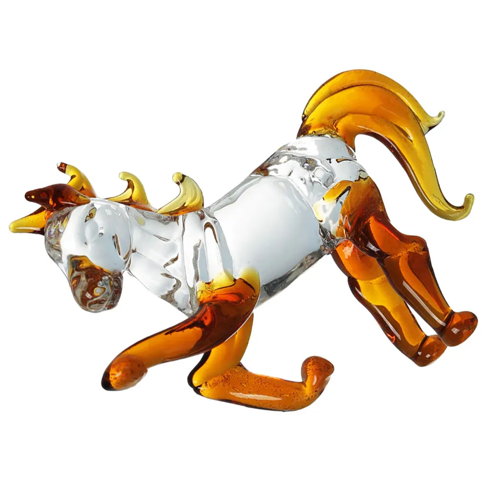 

Crystal Ornament Glass Statue Decorative Home Office Desktop Decoration Animal Adornment Household Horse Statue Crystal Craft