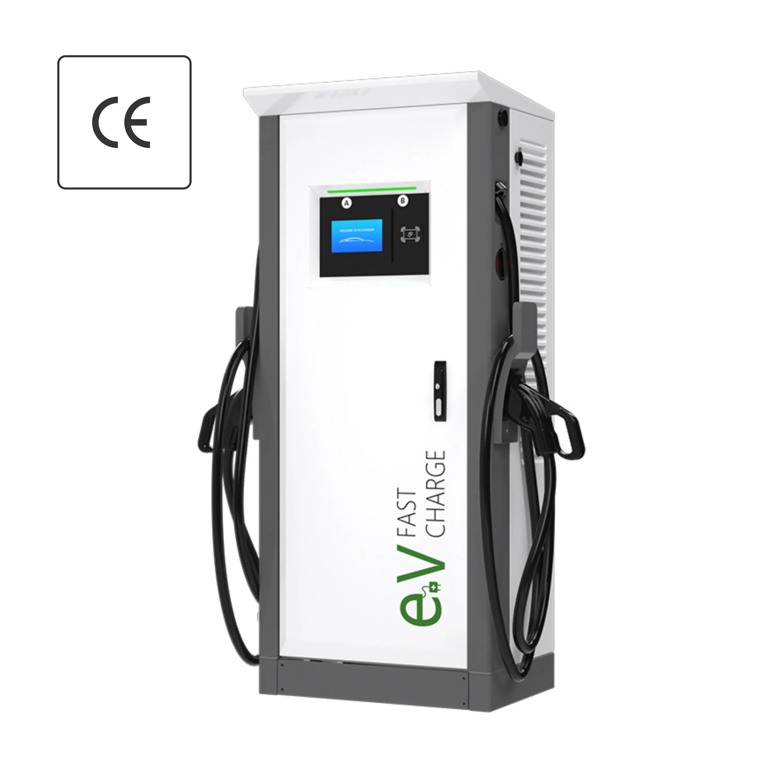 EV Charging Station DC 120kW Fast Charger CCS2 CCS1 NACS Dual Guns OCPP App Control Commercial Highway Station