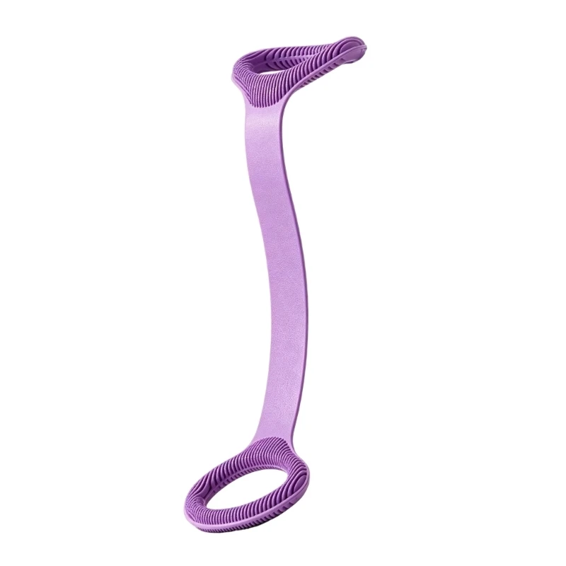 Yoga Stretch Strap with Ribbed Loop Handle, Silicone Integrated Construction for Leg, Shoulder, and Back Exercises 24BD