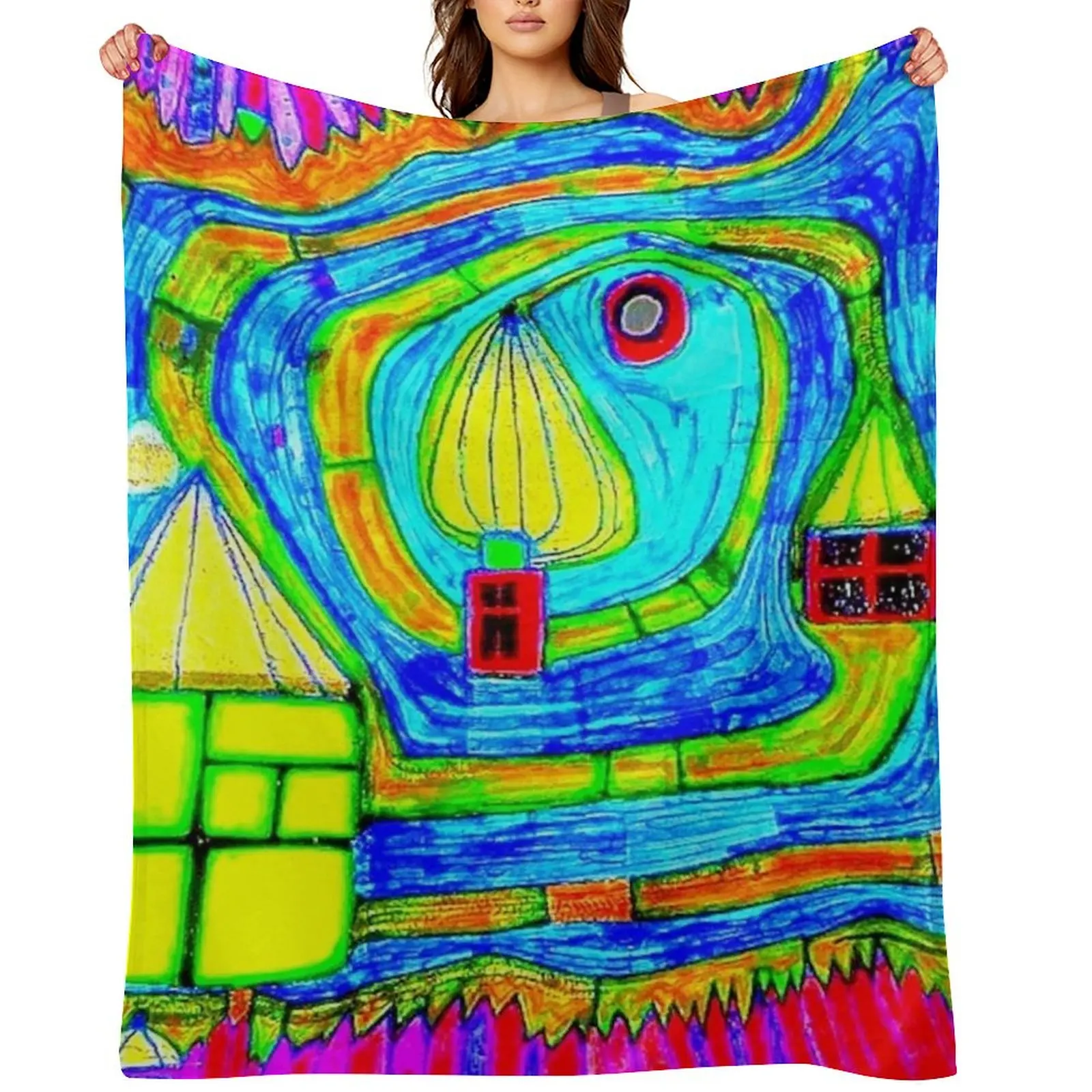 

The End of Waters neon Throw Blanket Decorative Beds Travel Soft Sofa Throw Blankets