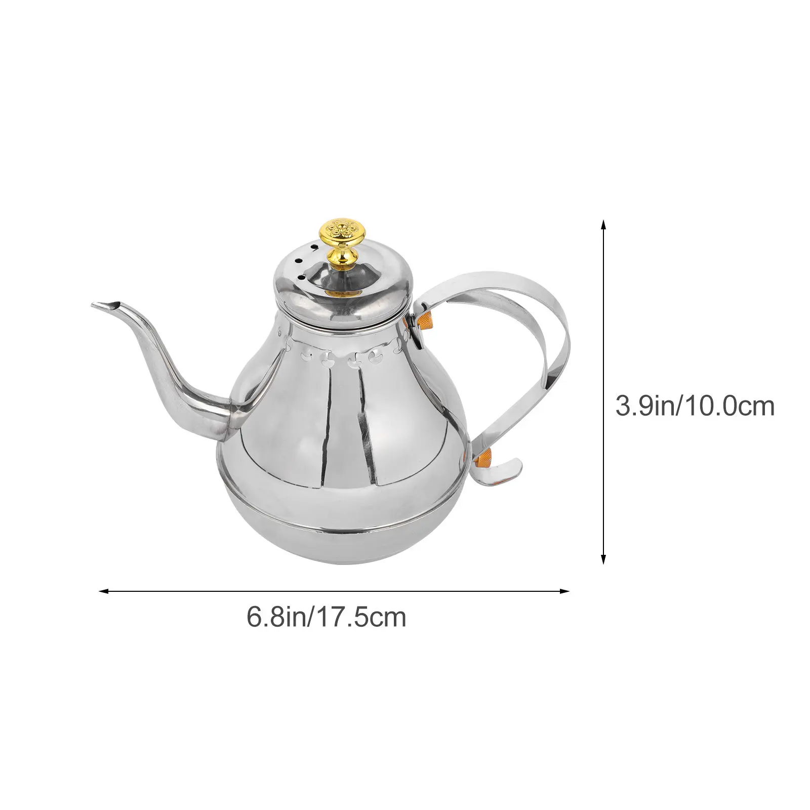 1Pcs Premium Stainless Steel Tea Kettle Ergonomic Cool-Touch Handle for Gas Electric Stove Boiling Water for Green Black Herbal