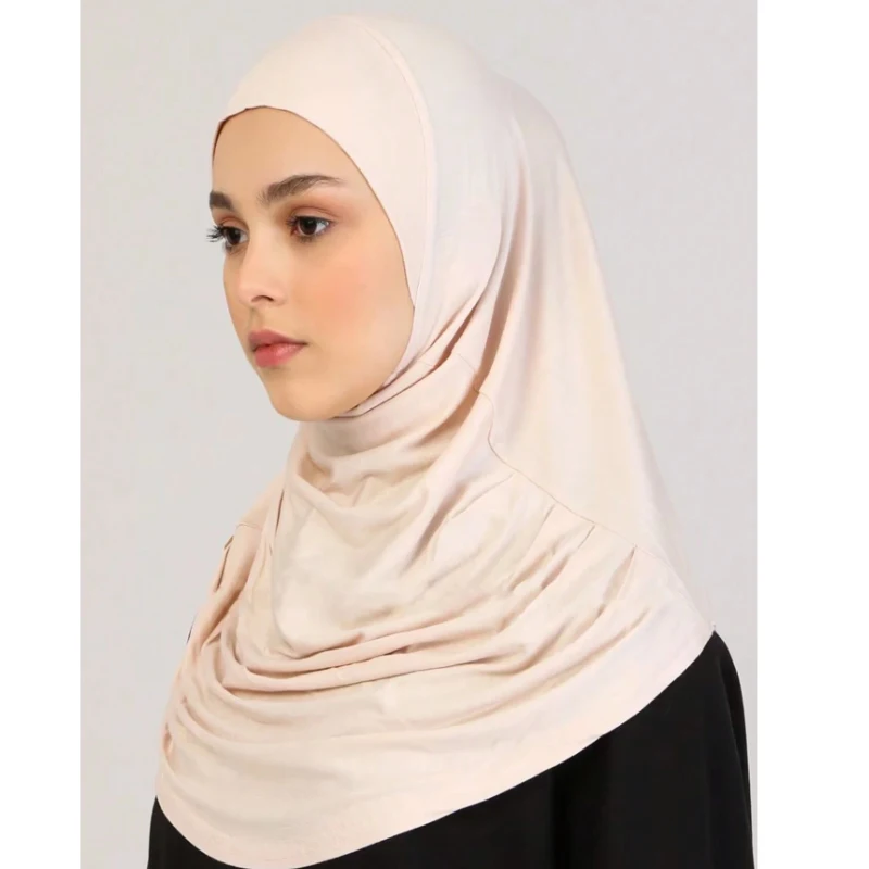 Plain Ready To Wear Hijab for Women Muslim Instant Turbans Soft Jersey Scarf Islamic Clothes Long Hijabs Abaya