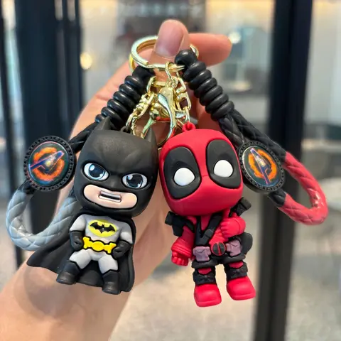 Porte-clés Spider-Man Disney Marvel, bande dessinée, série Avengers, pendentif, ornements, bijoux cadeaux pour amis