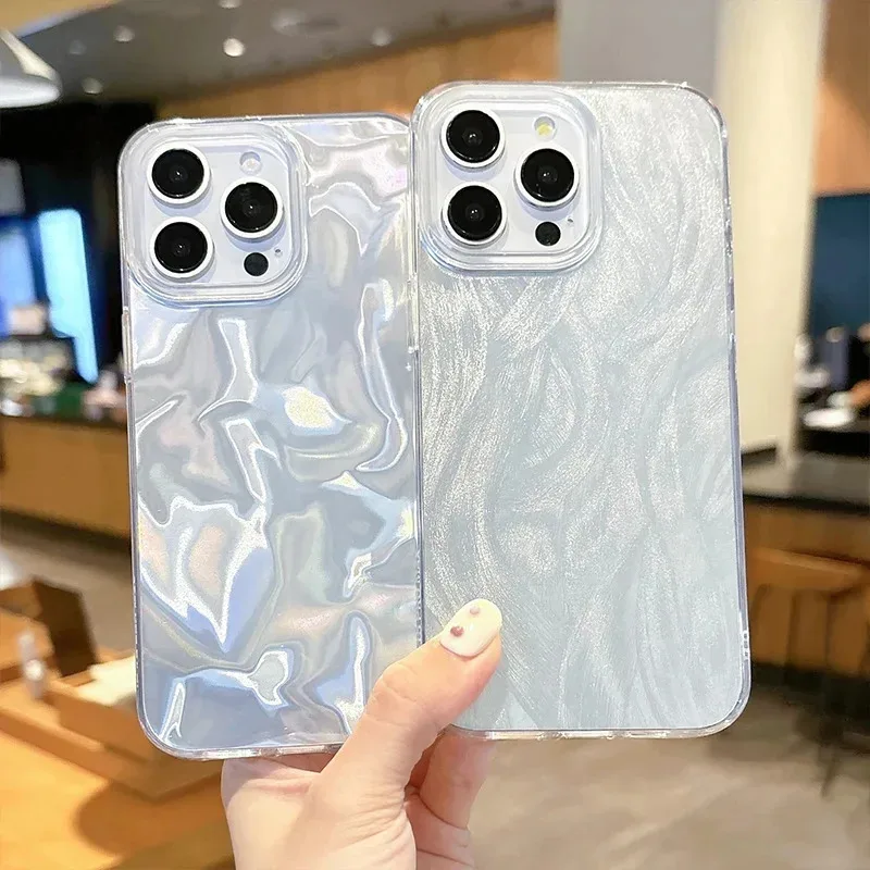 For Huawei Honor X8A 4G X8 5G X6 X6S Play 30M 5G 70 Lite Case Mobile Phone Cases Silver Texture Laser Shockproof Back Cover Capa