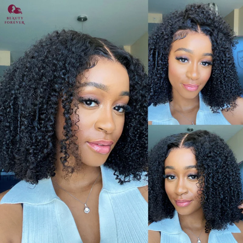 

Beauty Forever EasiContour Kinky Curly V Part Wig Human Hair Upgrade U Part Wig Drawstring Human Hair Wig