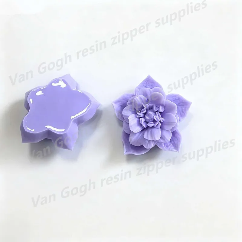 5 Stück Mix Neue Niedliche Harz-Blumen-Serie Flache Rückseite Scrapbooking DIY Schmuck Bastelzubehör Dekoration – Detail 5