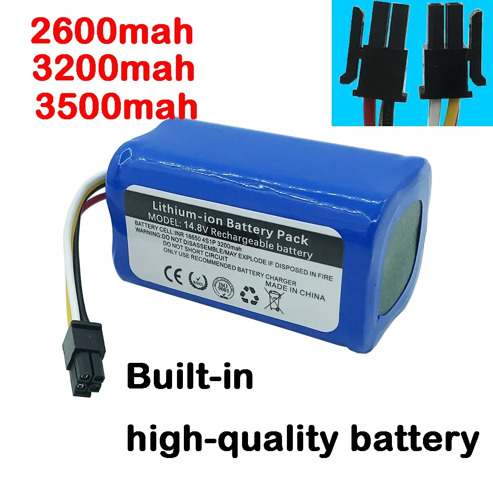 Laudation 14.4V/14.8V 2600mah 3200mah 3500mah For Midea i5 / i5 Extra / i5 Young / i9 EYE Robot Vacuum Cleaner Battery