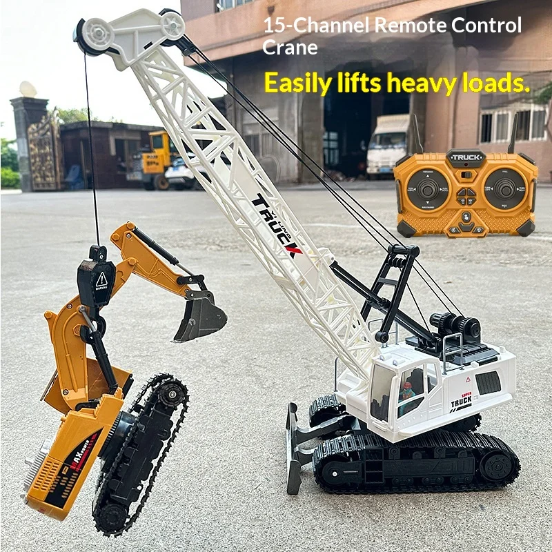 

Laege Rc Truck 15ch Children Electric Alloy Arm Remote Control Crane Engineering Electric Crane Car Toys For Boys Birthday Gifts