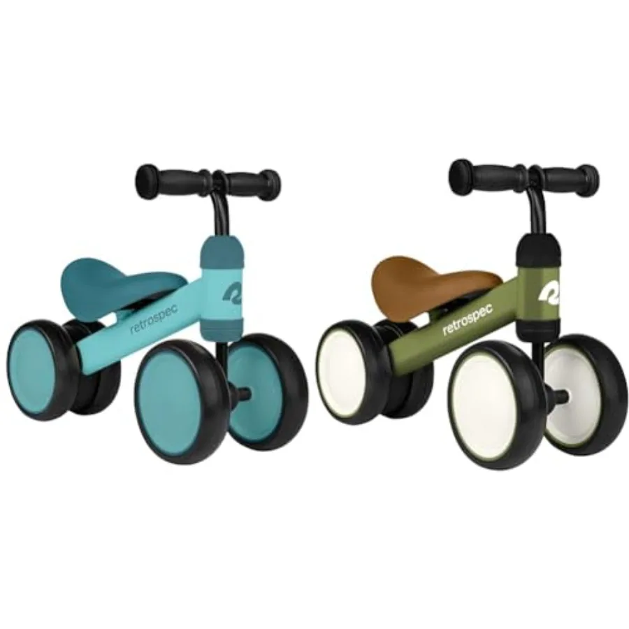 Cricket Baby Walker Balance Bike with 4 Wheels for Ages 12-24 Months - Lightweight Aluminum Frame Bright Red Design Smooth Glid