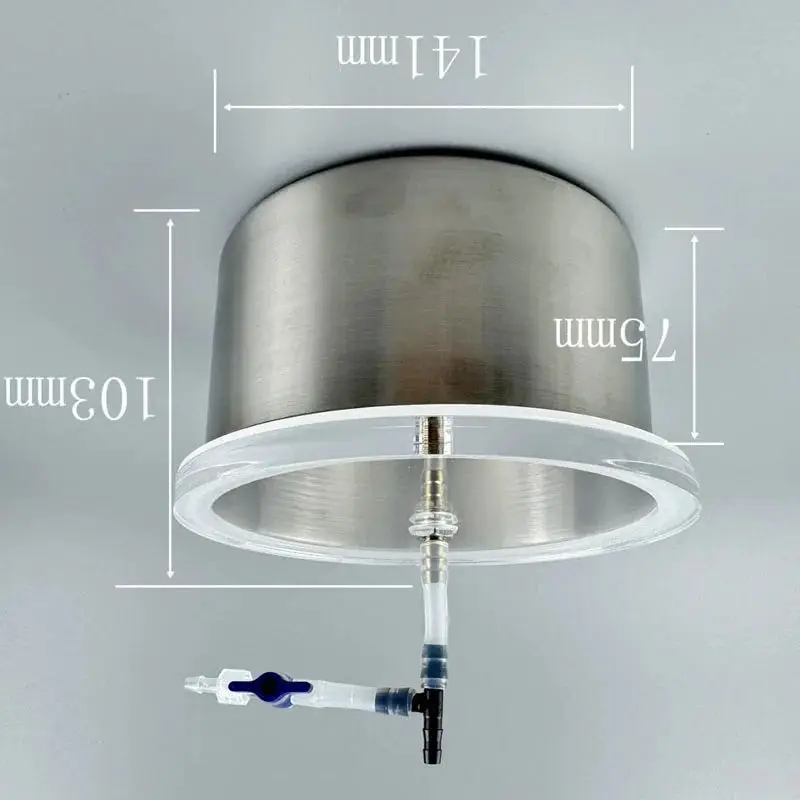 1.1L Vacuum Degassing Chamber 304 Stainless Steel Pot Transparent Acrylic Lid Sealed Container For Resin Epoxy Defoaming