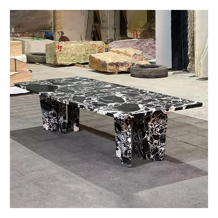 High Quality Wholesale Modern Rectangular Table Casual Living Room Dining Table Fashion Calacatta Viola Marble Dining Table