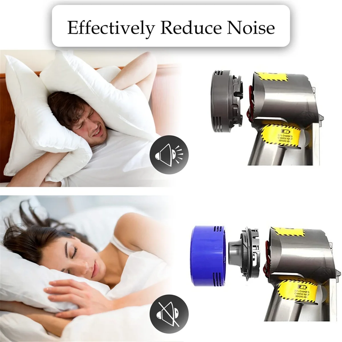 FZFZ Heckmotorabdeckung und Filter-Set für V7 V8 Absolute/Animal Staubsauger, ersetzt Teil 965661 -01 & 967478 -01