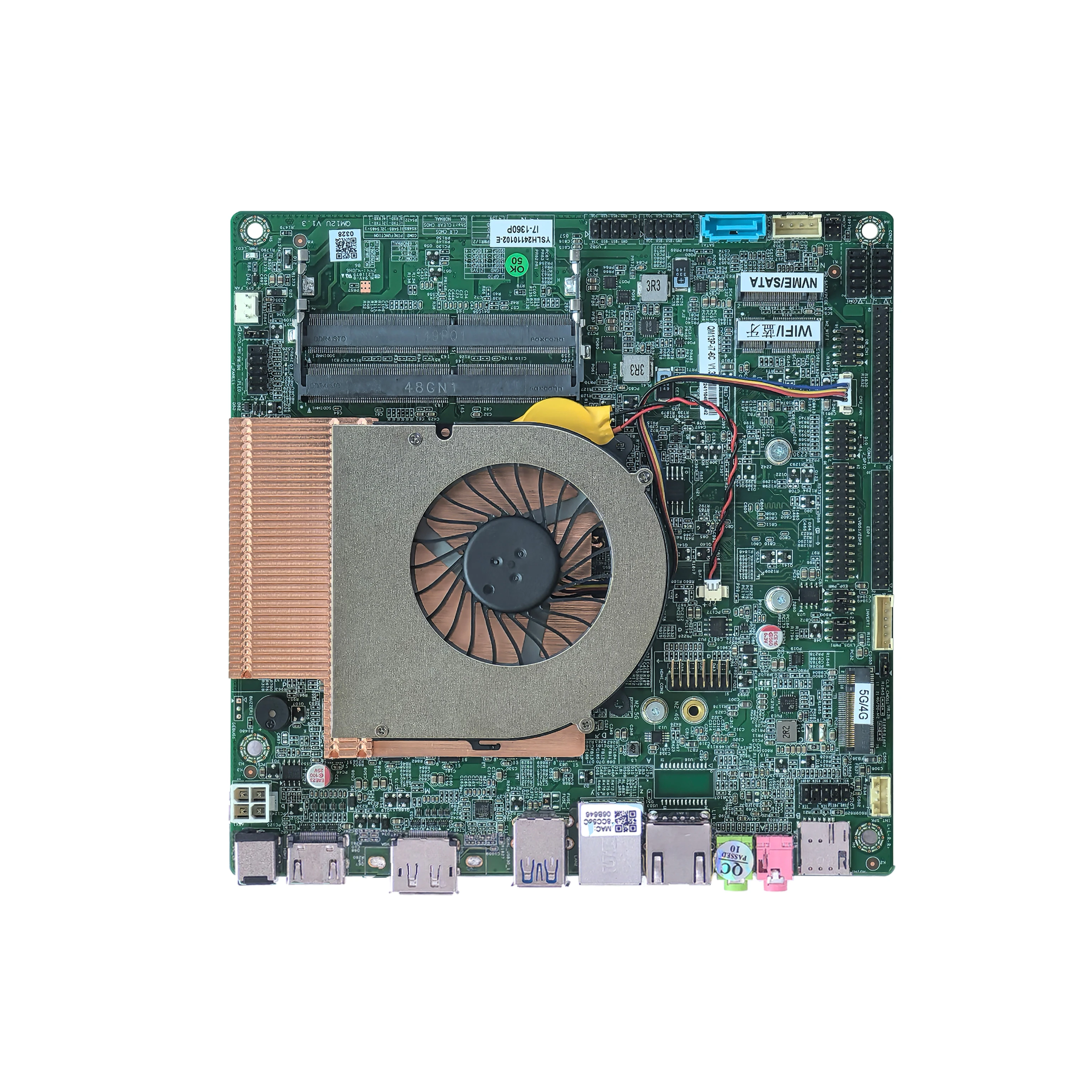 

2025 Motherboard Alder Lake12th Gen U series CPU 2DDR4 max 64G 1/2*RJ45 M.2 Win11 Mainbozrd with Processor I7 1255U 1265U