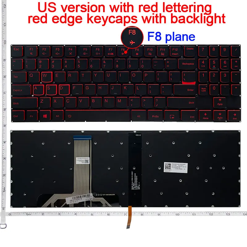 Teclado de ordenador portátil para Lenovo Y7000 2018 2019 Y540-15 Y540-15IRH Y545-15ICH Y730 Y740-14 Y530-15/Y530P/Y530-15ICH/Y530-15ICH-1050