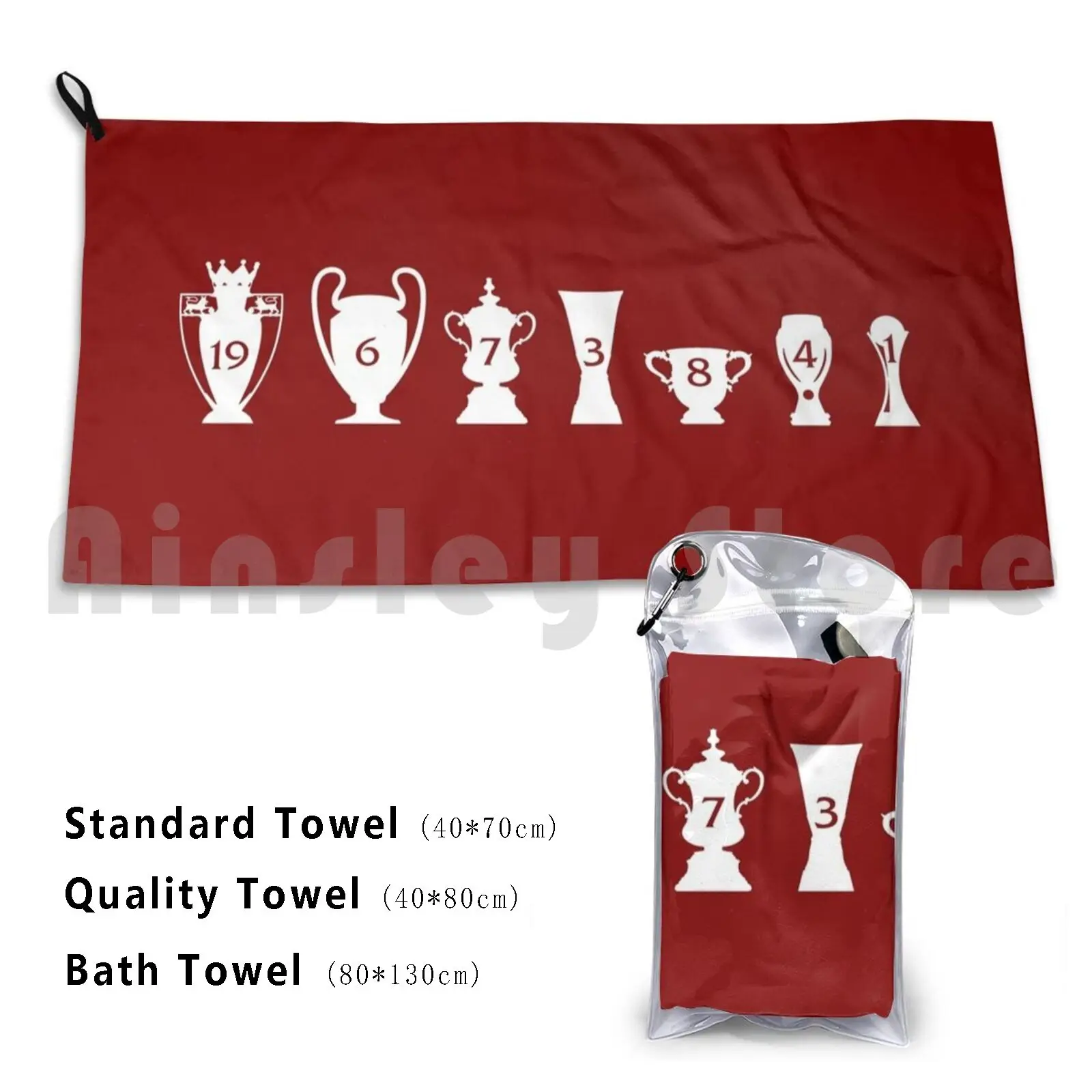 Trophy Wall Custom Towel Bath Towel Football The Unbearables 19 Times