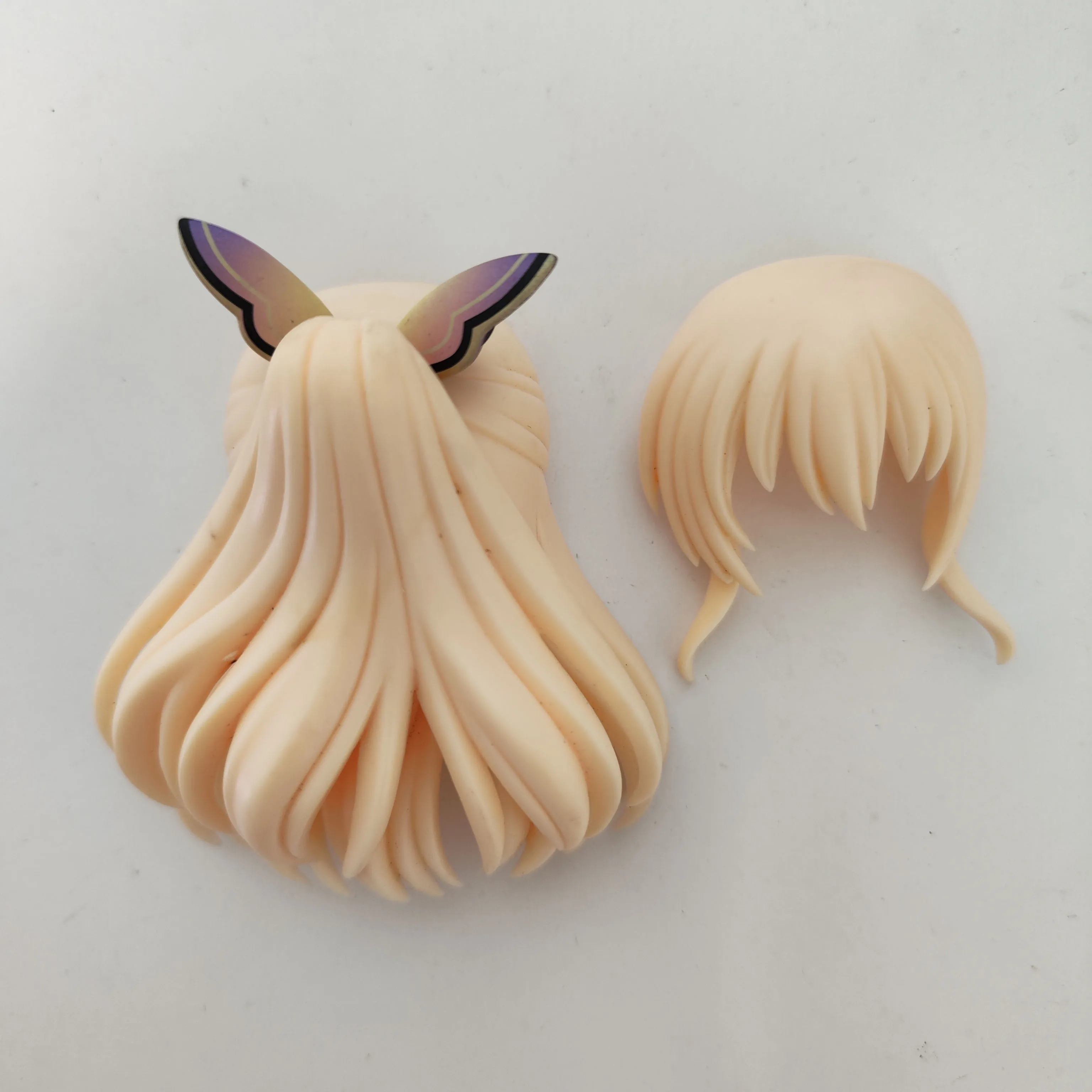 GSC-arcilla de pelo humano OB11, accesorios para muñecas, molde blanco