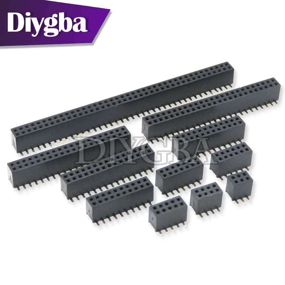 10PCS SMT 1.27mm 1.27 Double Row Female Breakaway PCB Board Pin Header socket Connector Pinheader 2*3PIN 2*4PIN 2*5PIN 2*40PIN