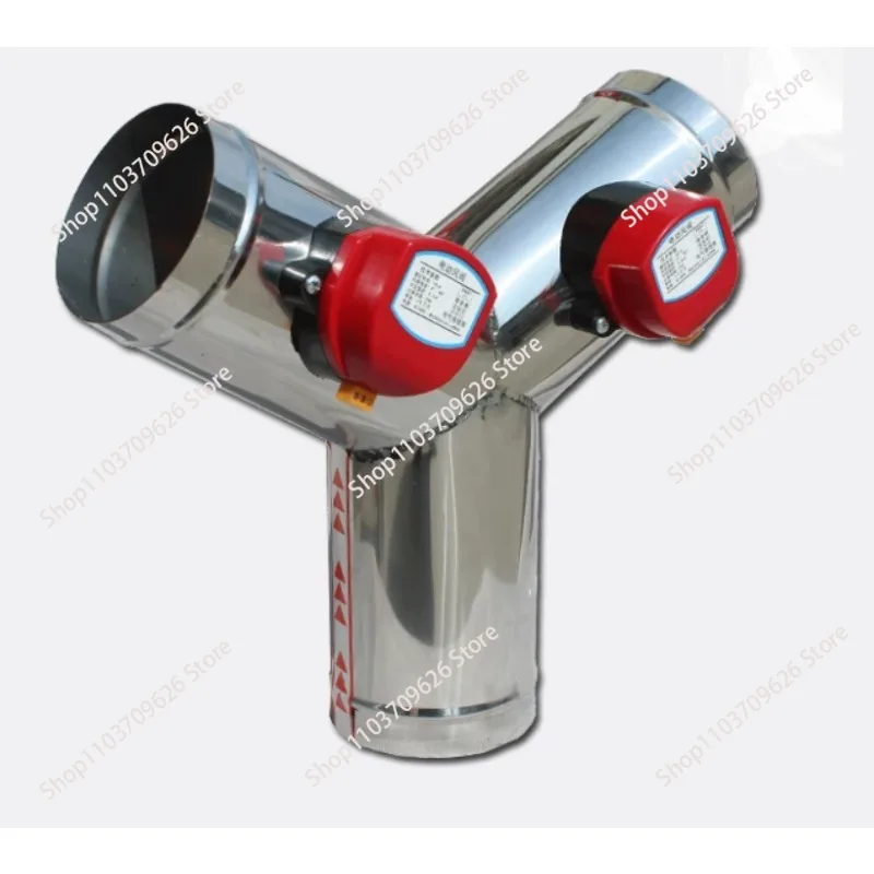 

AC 220V stainless steel motorized ventilation register motorized valve Air Duct Valve OD51mm-150mm Y type