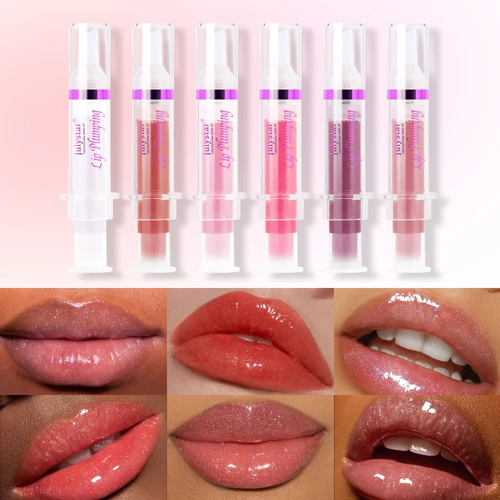 Julystar-Transparente Vidro Lip Glaze, Lip Gloss, Longa Duração Hidratante, Lip Brightening, Cosméticos Femininos