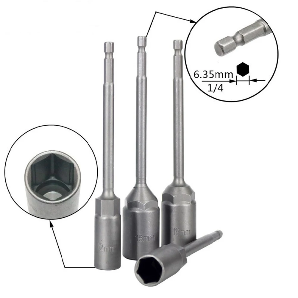 1PC 150mm Hexagon Nut Driver เจาะอะแดปเตอร์ประแจซ็อกเก็ตขยายแขนหกเหลี่ยมอะแดปเตอร์ซ็อกเก็ตประแจ