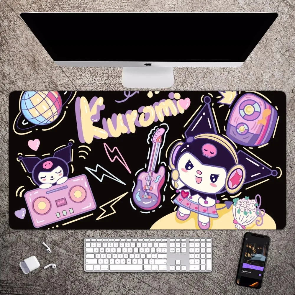 Imagem -05 - Kuromi Kawaii Mousepad Grande Mouse Pad para Computador Gamer pc Teclado