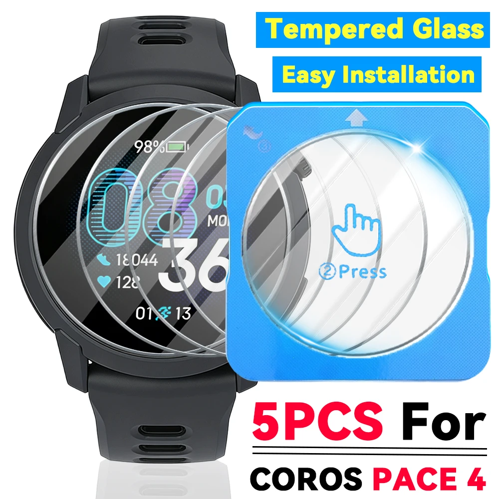 1-5PCS for COROS PACE 4 Screen Protectors Tempered Glass Easy Installation Clear HD Anti-Scratch Full Cover Protective Films
