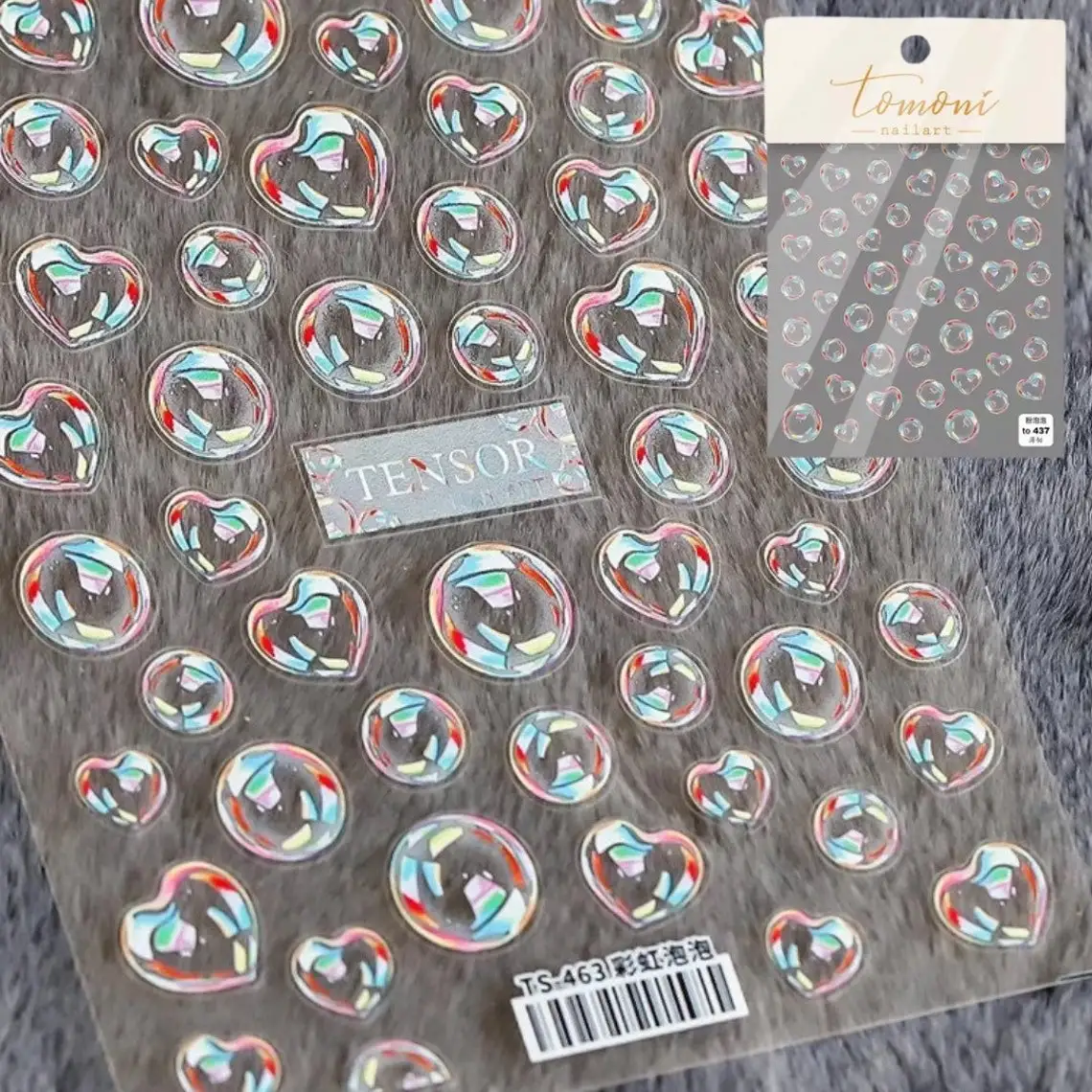 

Bubbles embossed nail decals self adhesive 1 sheet stickers Bubbles & hearts embossed nail decals self adhesive 1 sheet sticker