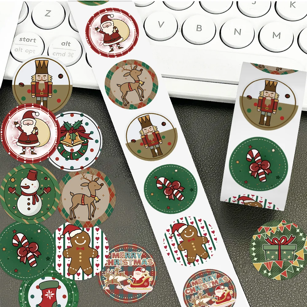 500 قطعة من ملصقات عيد الميلاد القابلة للطي لأجهزة الكمبيوتر المحمولة وسجلات القصاصات والمذكرات وزجاجات المياه التي يمكنك صنعها بنفسك والقيثارات والخوذات والملصقات #5