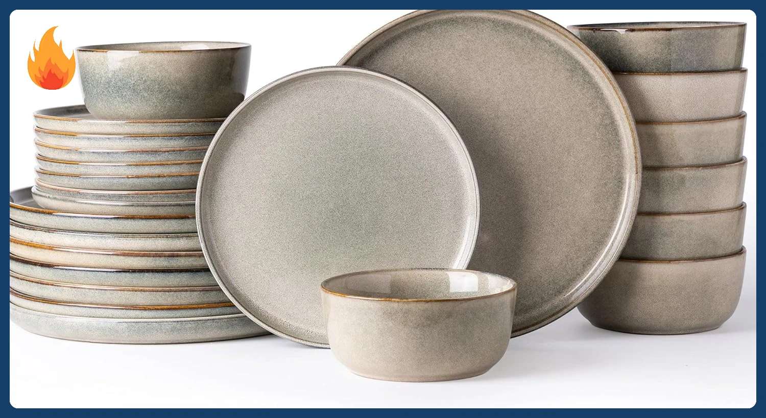 

Наборы керамической посуды, круглые наборы керамических тарелок и мисок с реактивной глазурью, устойчивые к царапинам | Посудомоечная машина и микроволновая печь S