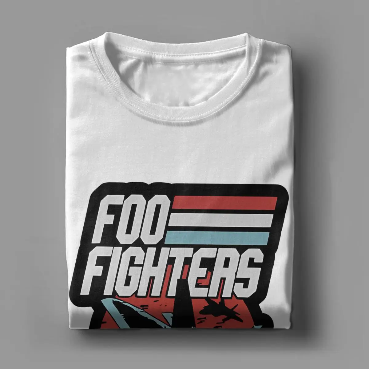 Music F-Foo F-Fighters Band T-Shirts for Men Cute Baby Carriage Novelty Pure Cotton Tees Round Collar Short Sleeve T Shirt Gift