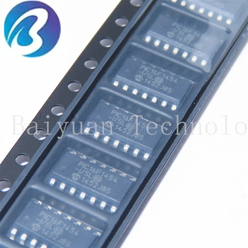 PIC16F1454T-I/SL 10PCS PIC® XLP™ 16F Microcontroller IC 8-Bit 48MHz 14KB (8K x 14) FLASH 14-SOIC