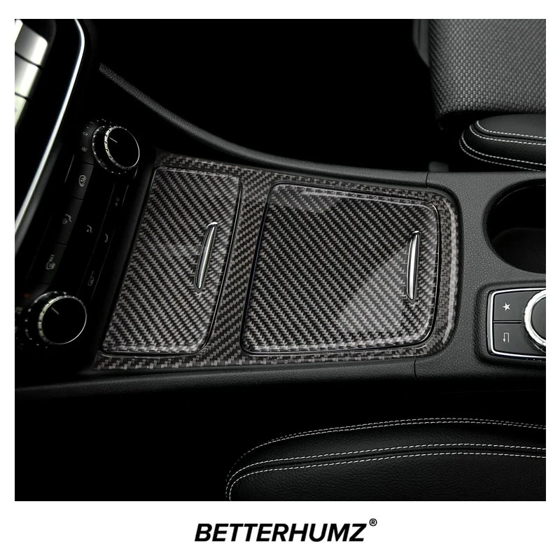 For Mercedes Benz CLA GLA A Class W117 W176 A180 2014-2018 Center Storage Box Panel Trim Ashtray Cover Stickers Car Accessories