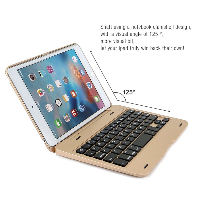 Imagem -03 - Folio Teclado Inteligente para Ipad Mini 8.3 Polegada Teclado sem Fio Bluetooth para Ipad Mini1 7.9 Magia à Prova de Choque Capa Case