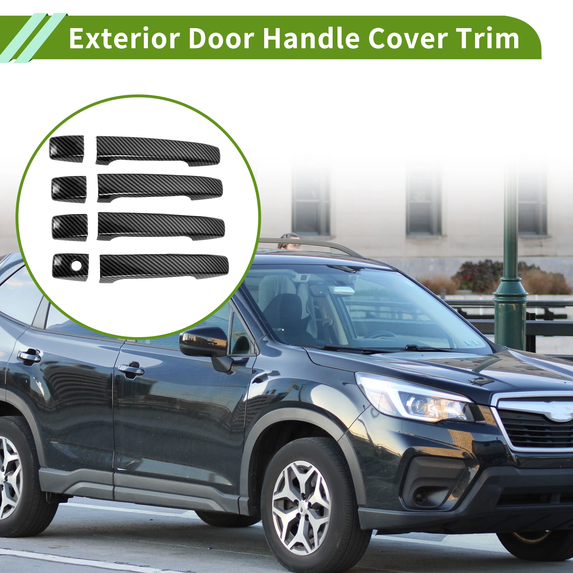 

UXCELL Exterior Door Handle Cover Trim Door Handle Cover for Subaru Forester 2008-2012 Normal Carbon Fiber 1 Set