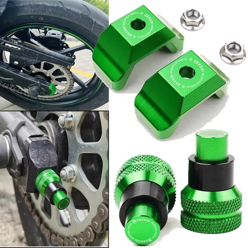 Para Kawasaki Z650 Z650RS Ninja650 ZX4R ZX-4RR ZX25R ZX4RR ajustador de cadena de motocicleta tapa de extremo basculante ajustador molduras de tornillos de cubierta