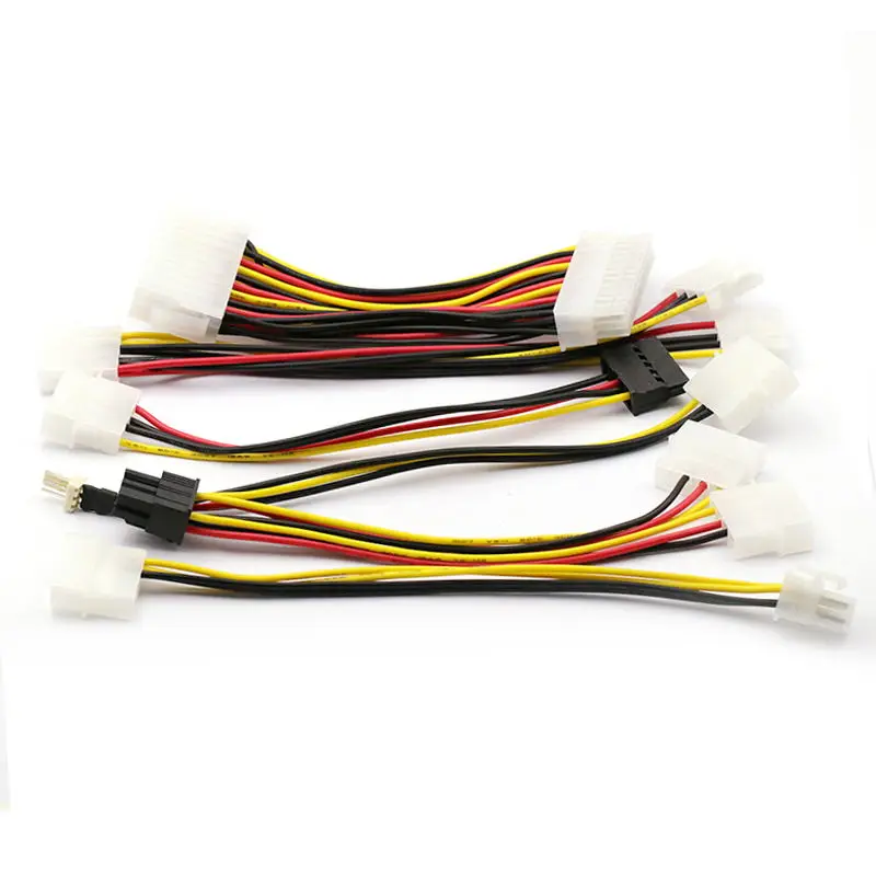 Power Supply Cable SATA Cable One Point Two 6P to IDE4/10/12P Pin Hard Drive Power Supply Cable Cord Adapter