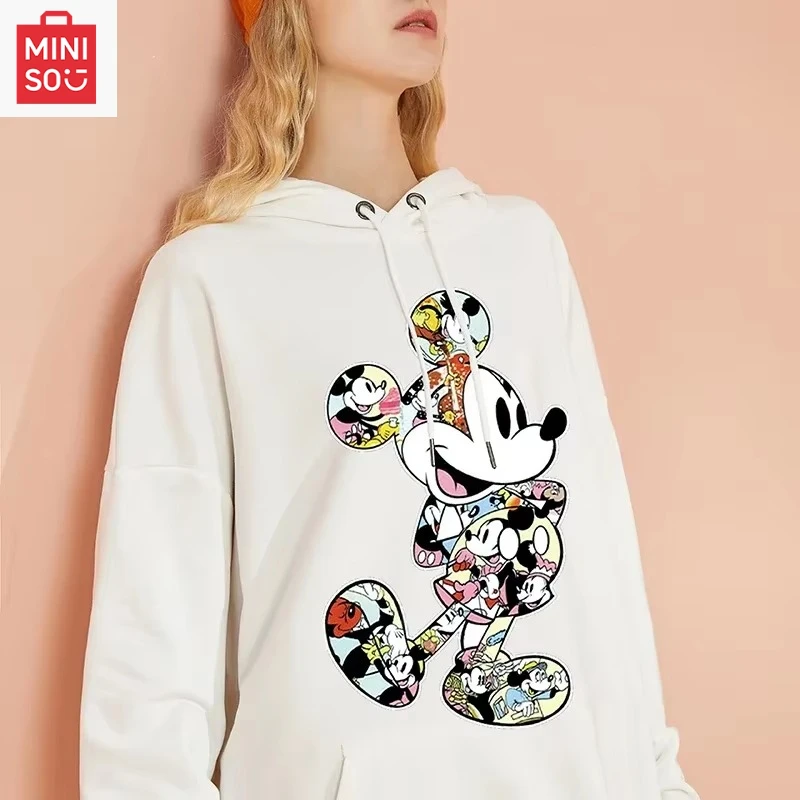 

Miniso Disney unlisted 2025 new women's hoodie, cartoon fashion sweater, Kawaii women's clothing autumn street style