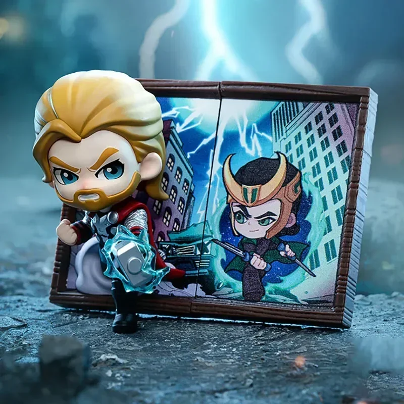 POP MART Marvel Bilderrahmen Serie Blind Box Erraten Tasche Desktop Dekoration Nette Modell Geschenk Mädchen Spielzeug Anime