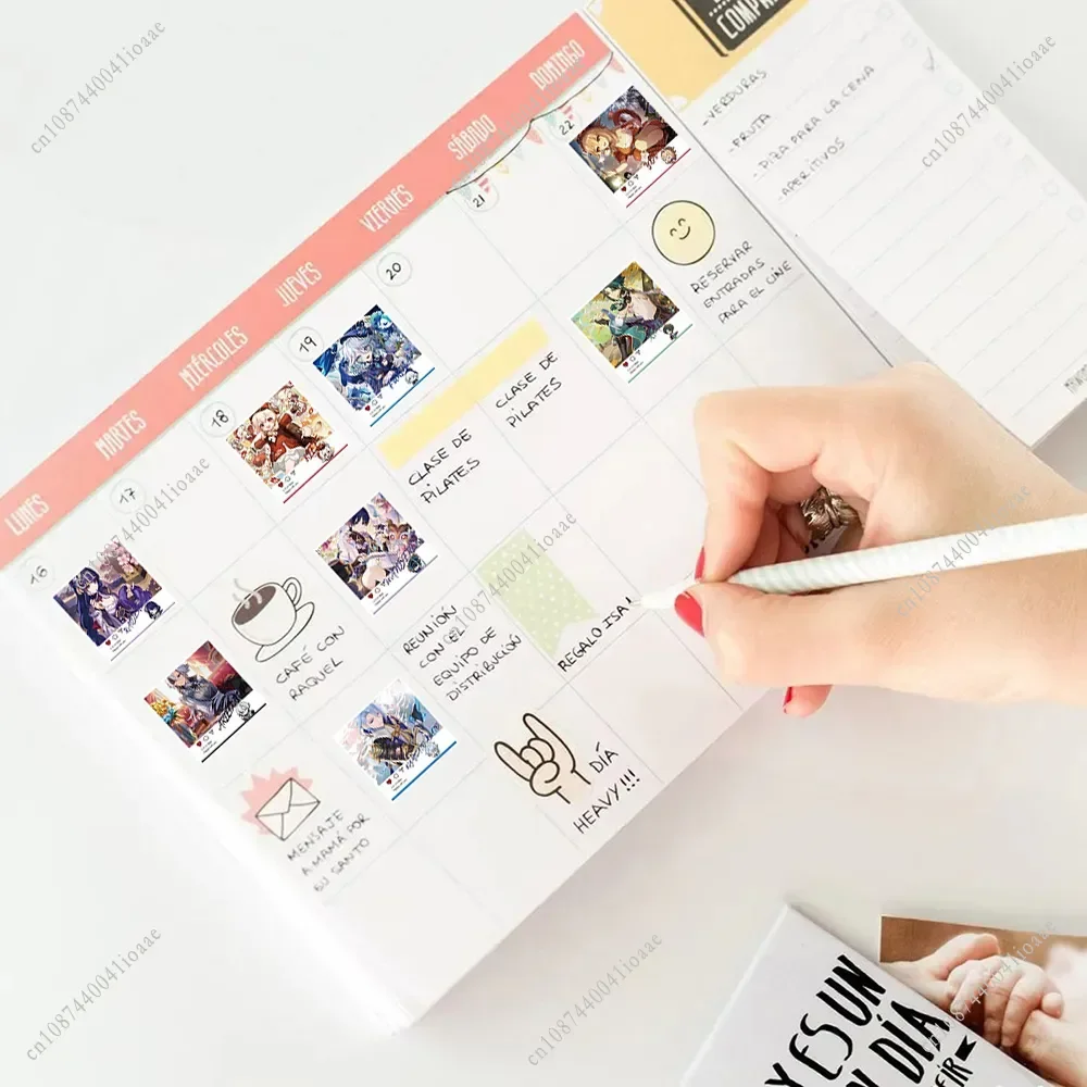 สติกเกอร์เกม Genshin Impact 500 ชิ้น/ม้วน รูปทรงสี่เหลี่ยม น่ารัก สำหรับตกแต่ง DIY บนสเก็ตบอร์ด มอเตอร์ไซค์ สมุดบันทึก สำหรับแฟนๆ Genshin Impact