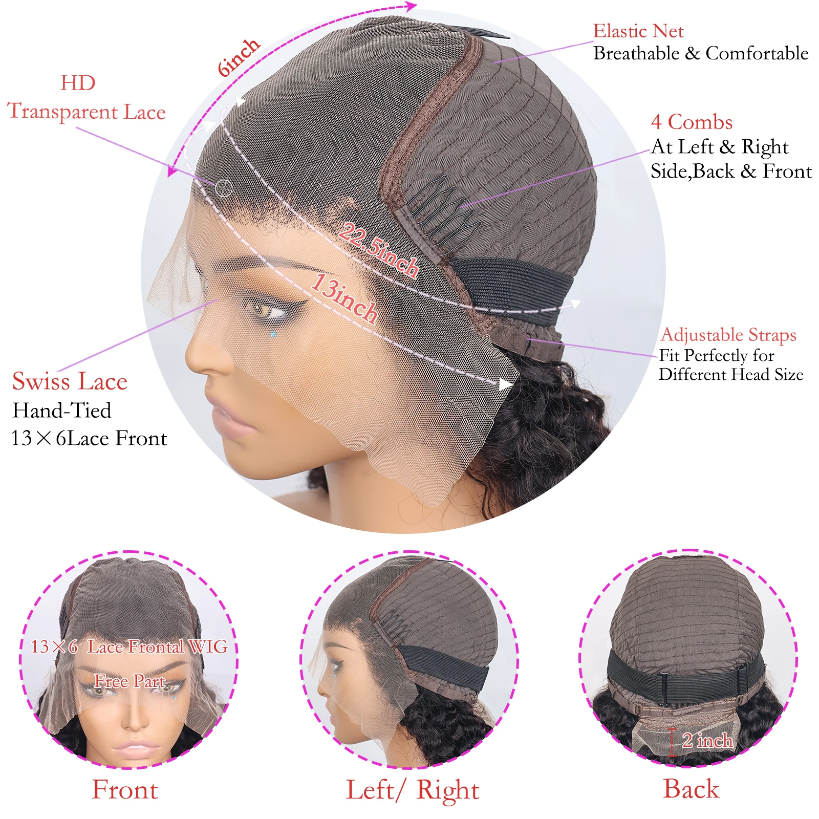 موجة عميقة 13x6 Hd الدانتيل أمامي باروكة من شعر طبيعي 200% الكثافة قبل قطعها موجة المياه السوداء باروكة من شعر طبيعي مجعد 13x4 الدانتيل شعر مستعار أمامي